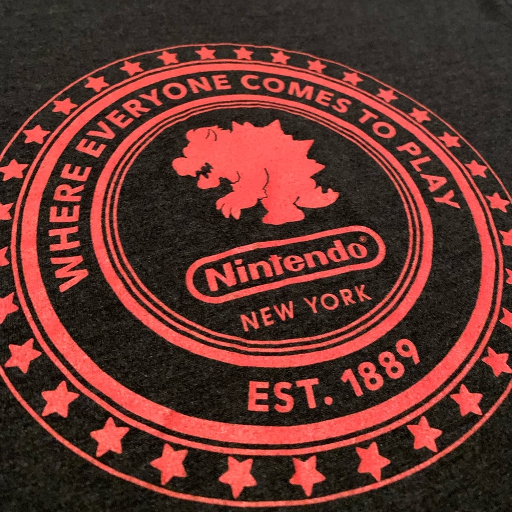 LOT of 2- NYC Nintendo World BOWSER SMBros T shirts- size S